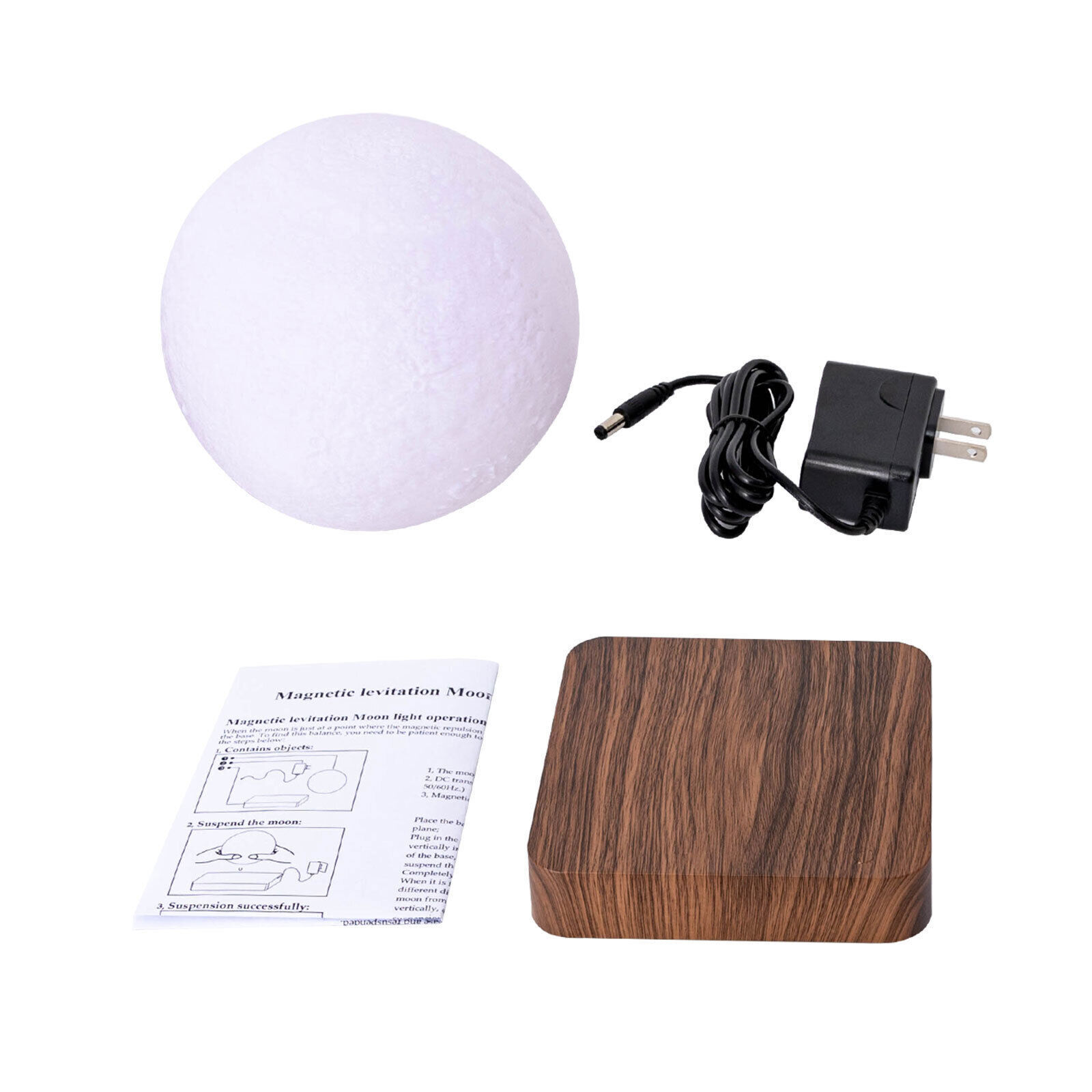 Magnetic Levitating 3D Printed Moon Lamp LED Night Light Touch Switch