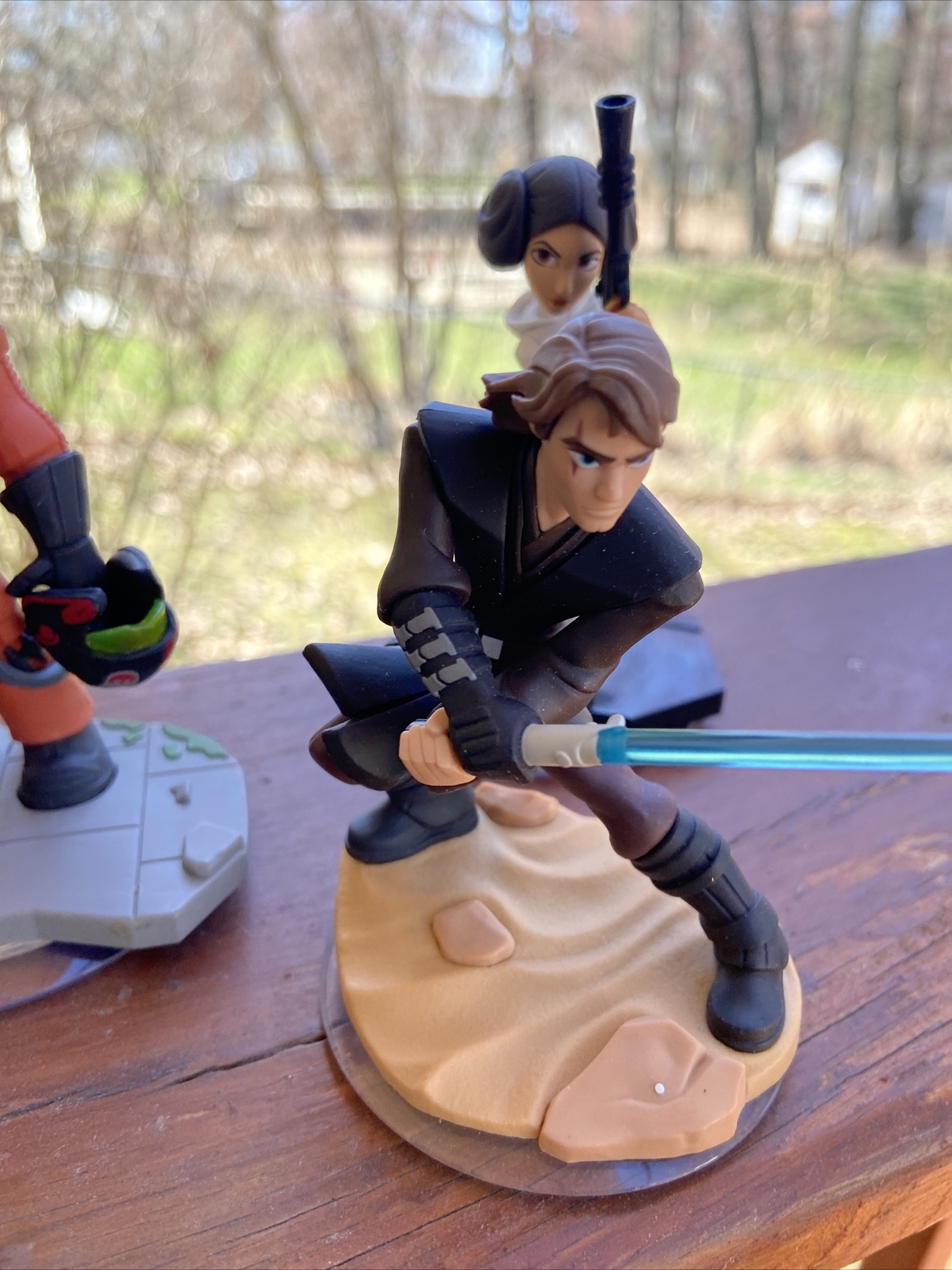 (5)Disney Infinity Star Wars 3.0 Figures - Anakin Leia Chewbacca