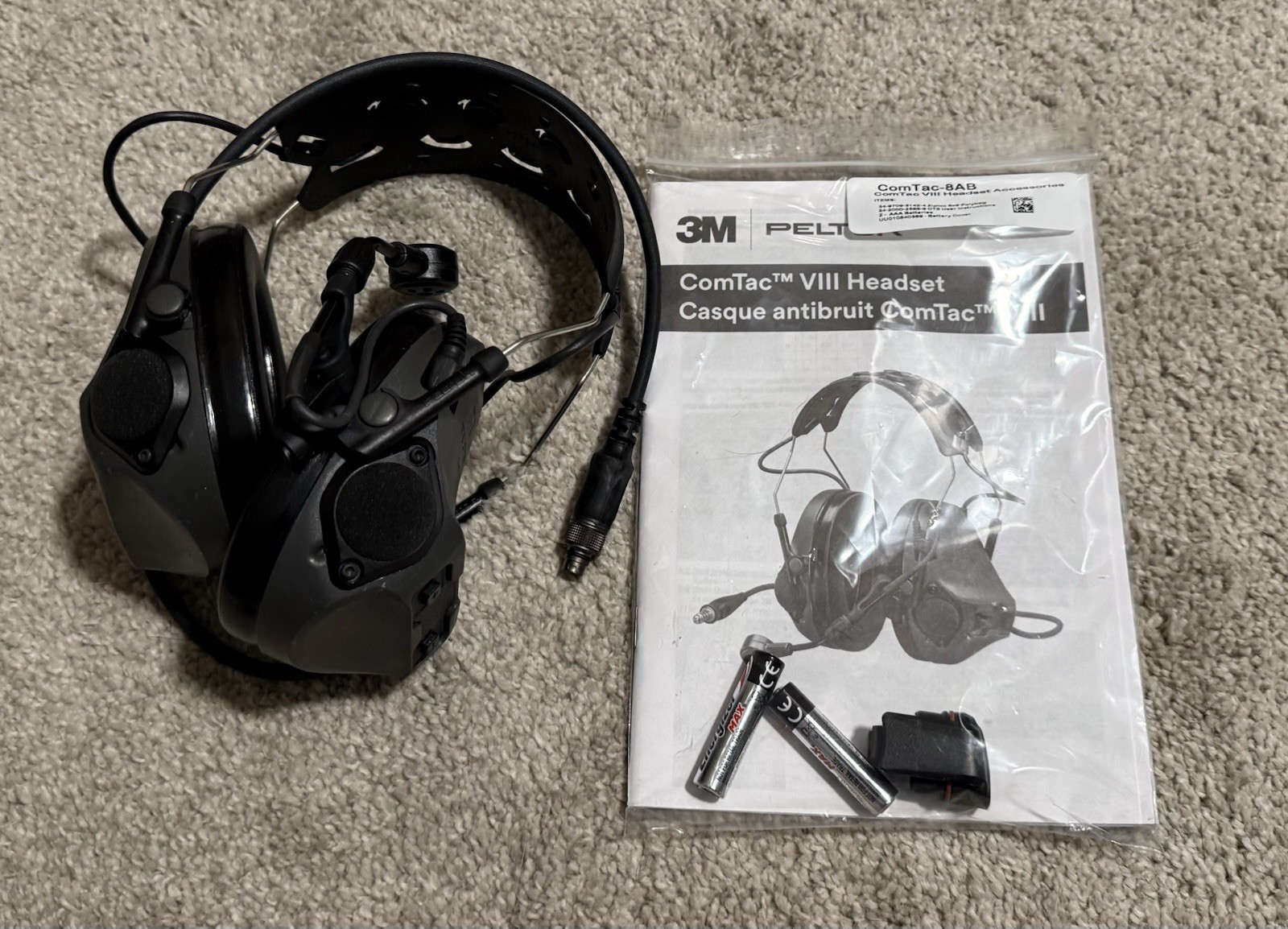 Peltor Comtac VIII Single Comm Headset Charcoal Grey, MT14H418A-21 GE