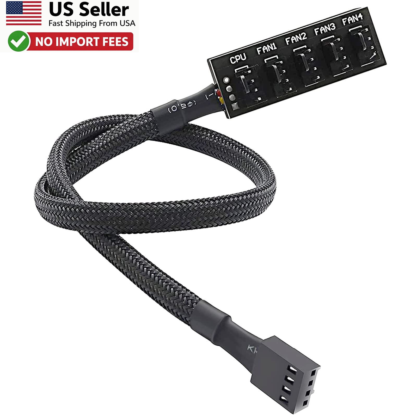 PWM Fan Hub 1 to 5 Way 4PIN 3PIN PC Cooling Splitter Adapter FROM USA