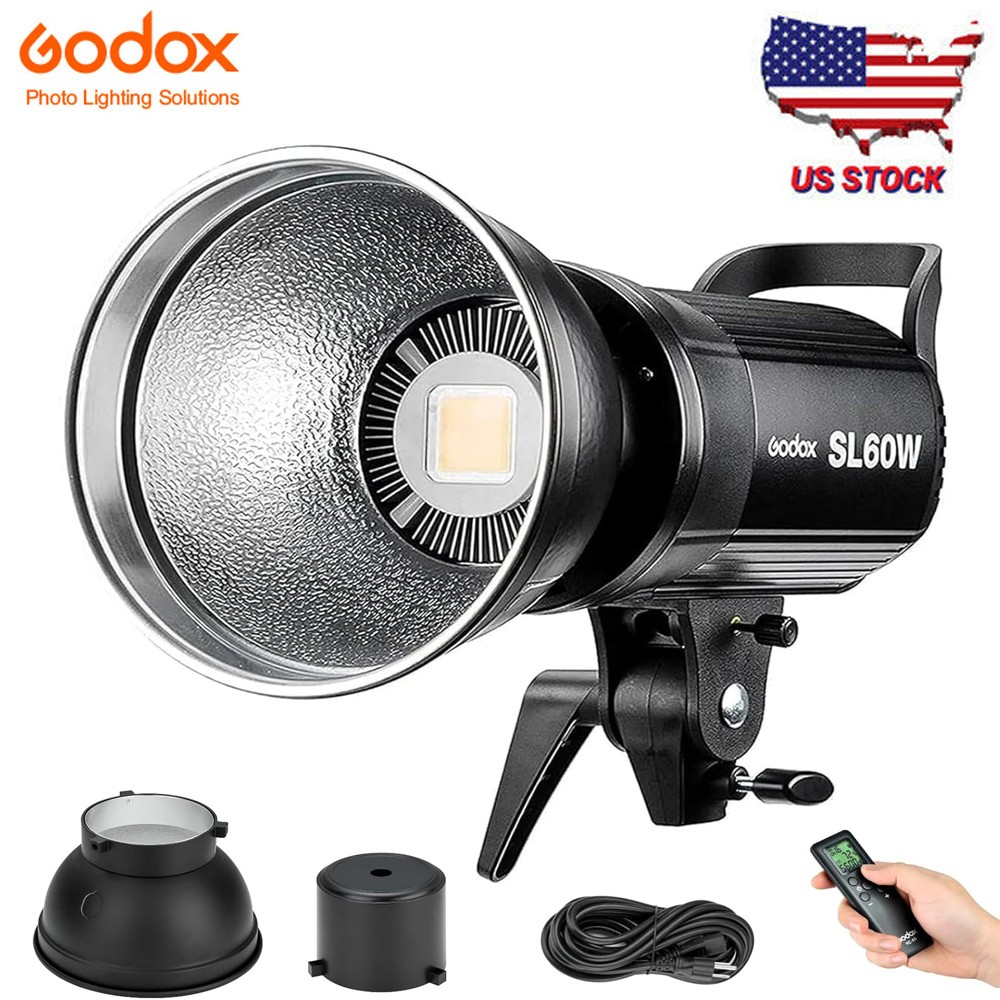 Godox SL60W LED Video Light 60W 5600K Daylight LED Continuous Light Bowens Mount