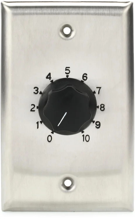 AtlasIED AT10 10-watt Single Gang 70.7V Attenuator - Stainless Steel