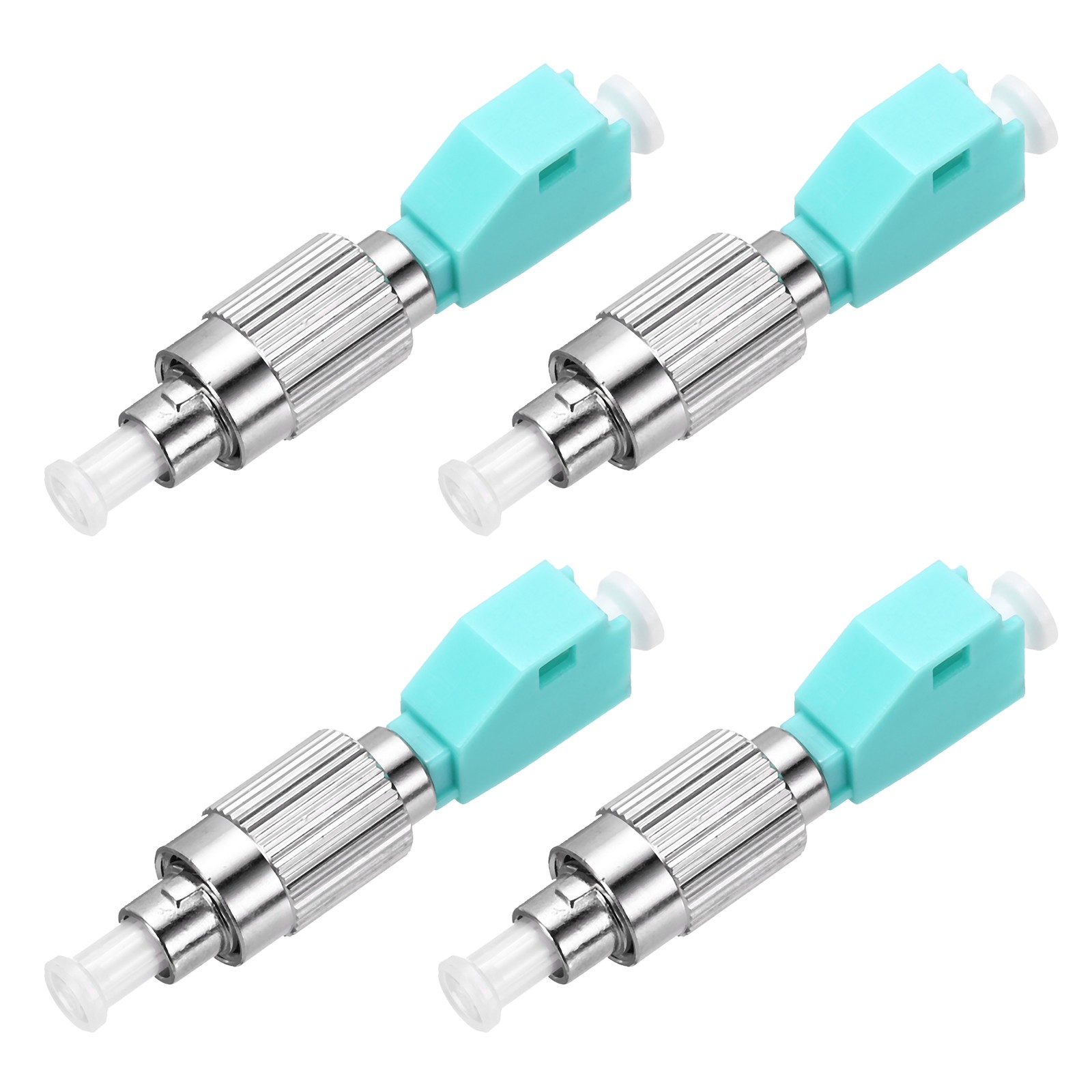 Fiber Optic Coupler FC Male to LC Female OM3 Multi-Mode Simplex Converter 4 Pack