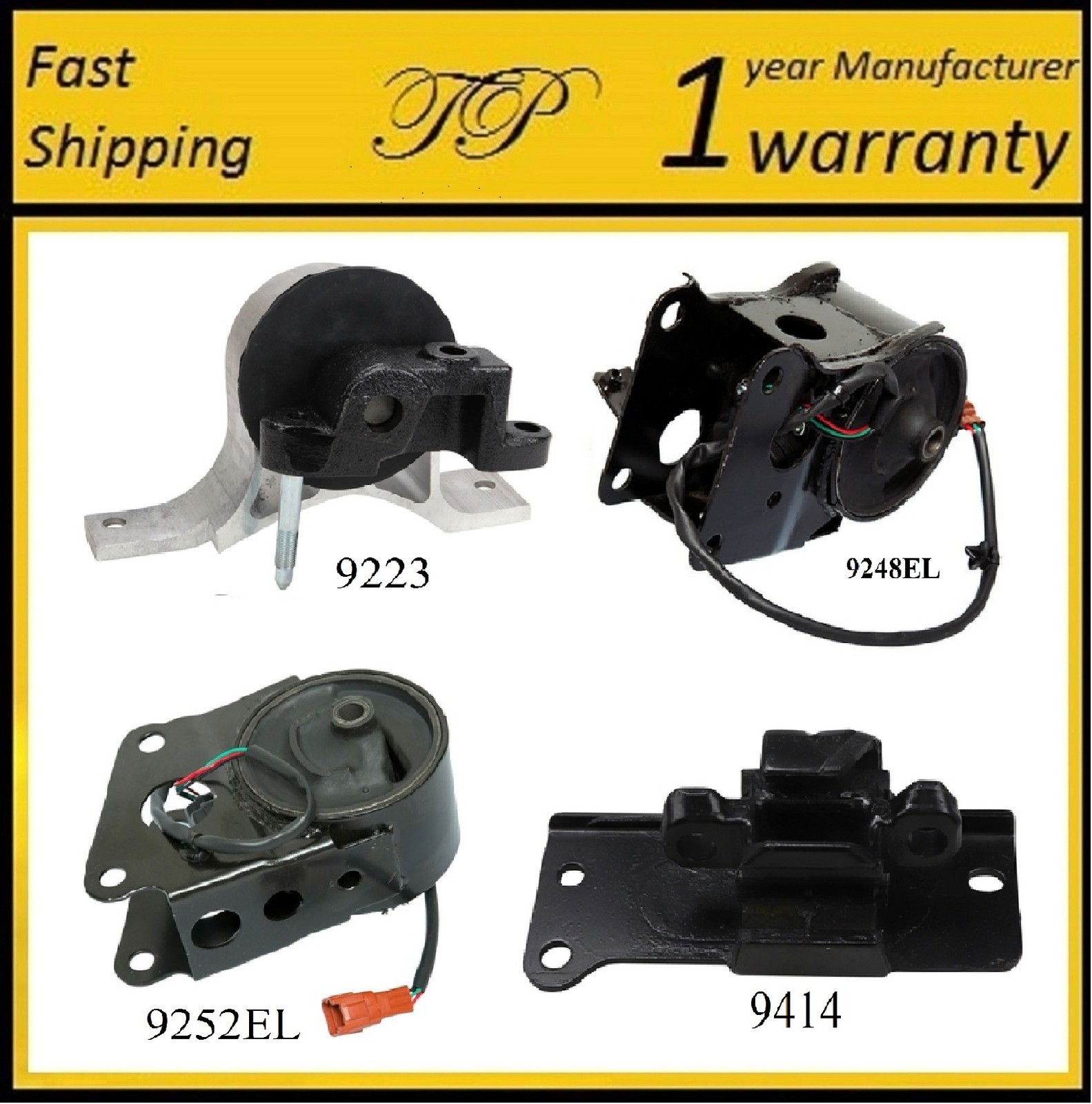 4 PCS MOTOR & TRANS MOUNT FOR 2007-2008 Nissan Maxima 3.5L with Sensors