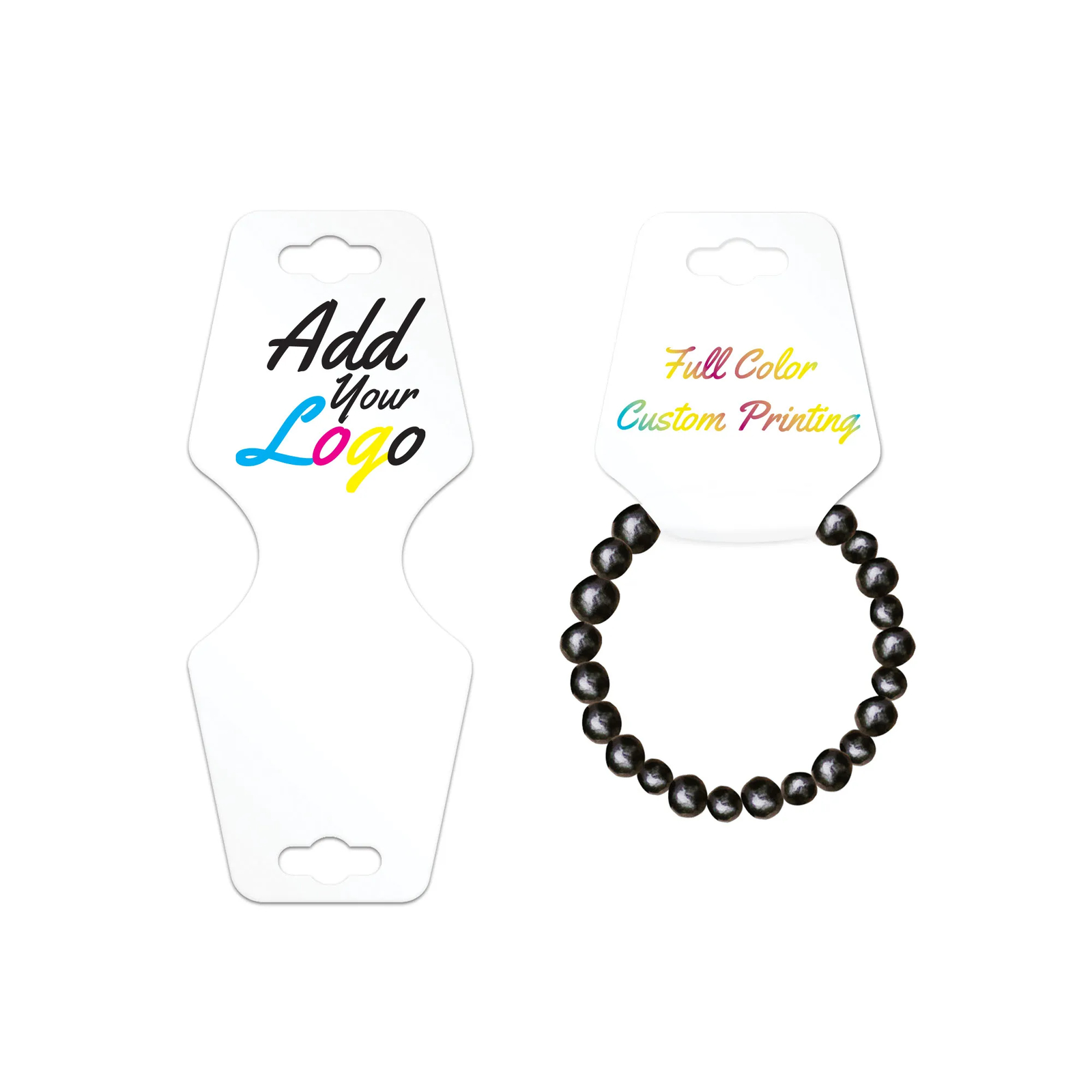 Glossy White Cardstock Jewelry Necklace / Bracelet Hanging Cards ~ 100 Per Pack
