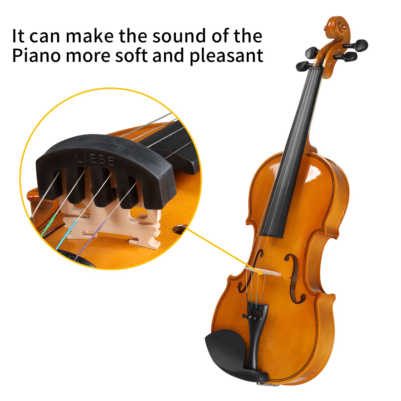1/4 Acoustic Violin Basswood w/ Hard Bridge Case Bow Rosin Shoulder Rest Gift