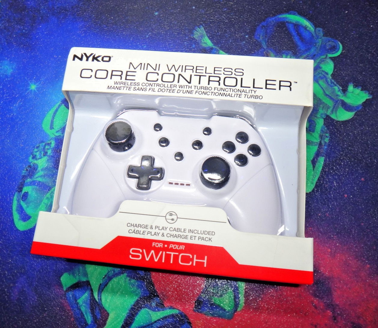 Nyko Wireless Mini Core Turbo Controller for Nintendo Switch  1 & 2 ~ WHITE