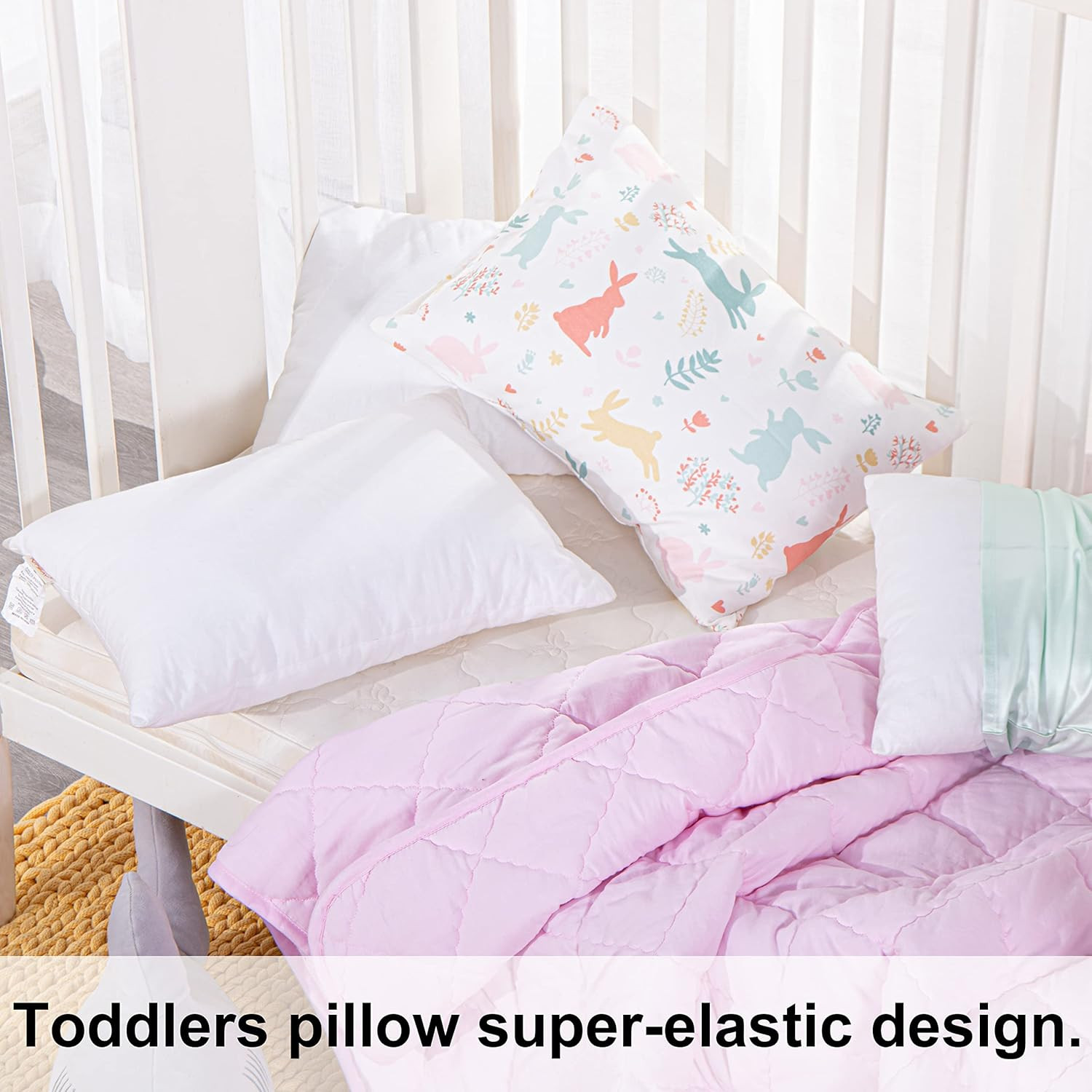 2 Pack Cotton Down Alternative 13x18 Pillows, Machine Washable - Soft and Breath