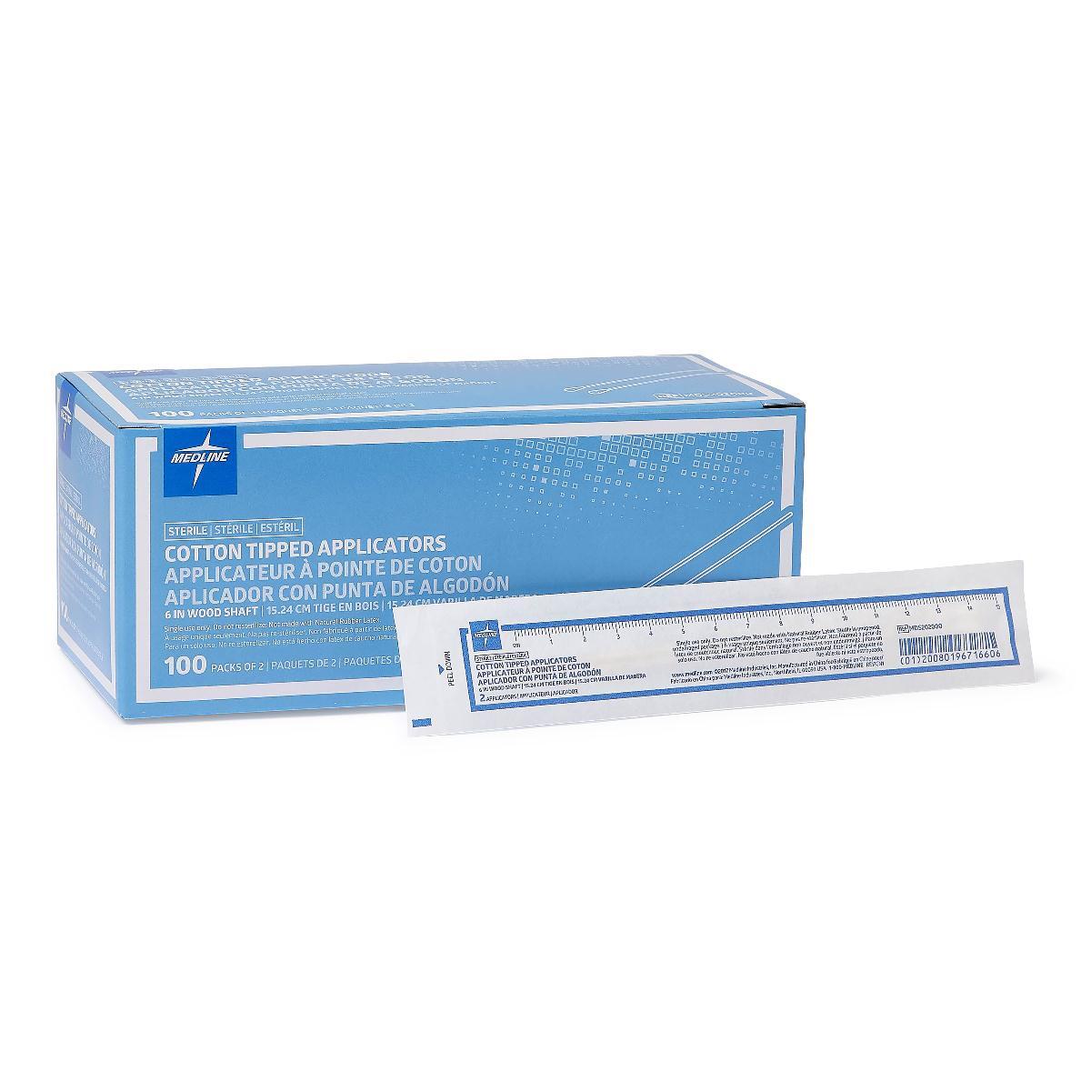 Sterile Cotton Tipped Applicators 6", Wood, 200 Each / Box