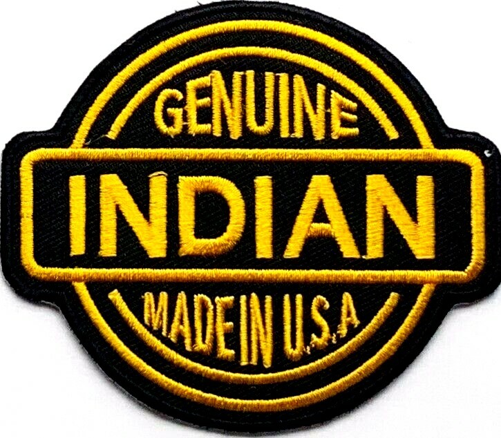 GENUINE INDIAN MADE IN USA NATIVE MOTORCYCLE VEST IRON ON PATCH Q-6