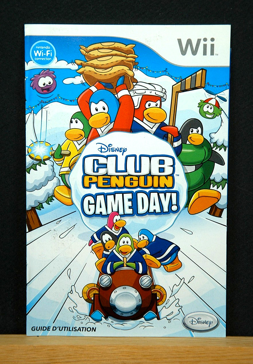 CLUB PENGUIN GAME DAY  MANUAL ONLY  NO GAME ( NINTENDO WII )