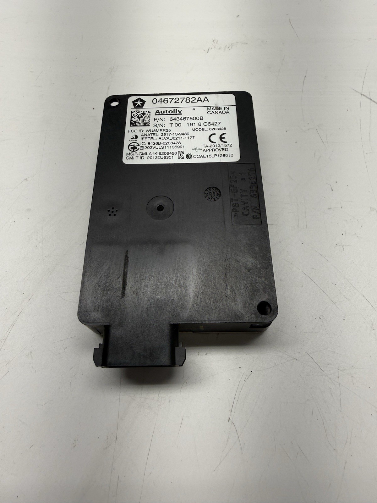2019 DODGE CHARGER BLIND SPOT DETECTION MODULE 04672782AA