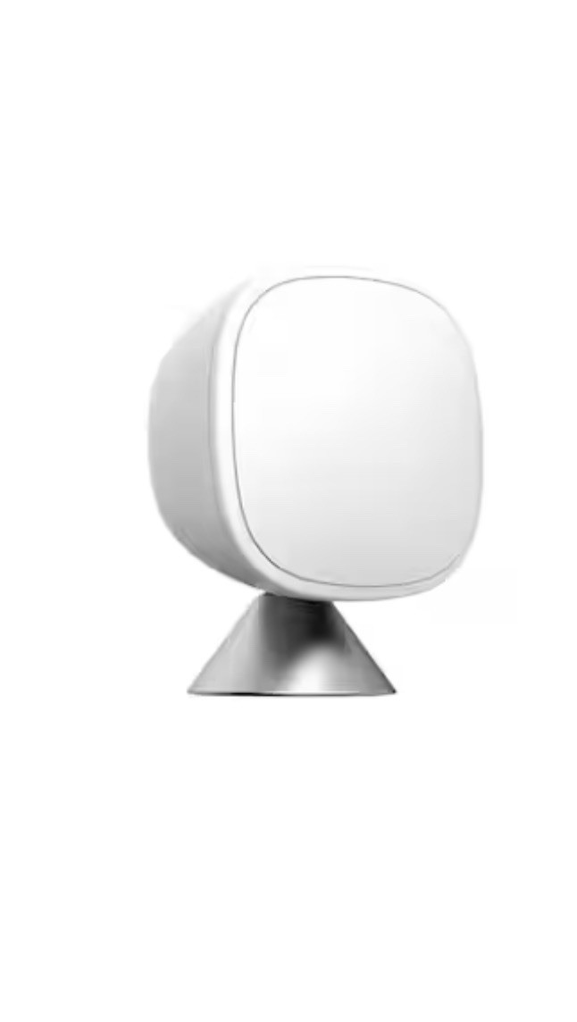 Ecobee SmartSensor Room Temperature Sensors, White, with a stand.