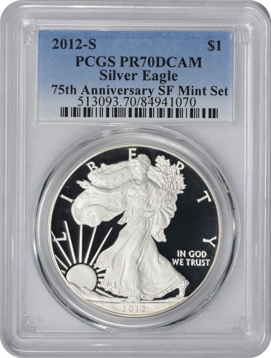 2012-S American Silver Eagle 75th Anniv. SF Mint Set PR70DCAM PCGS