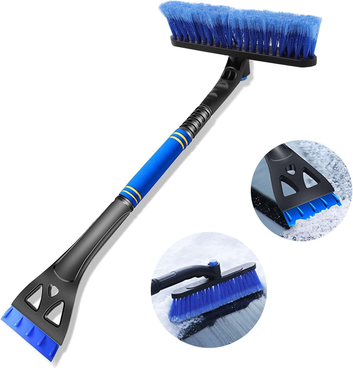 for Car Windshield, Upgraded 31 Inch Snow Scraper and Brush Combo Extendable ...
