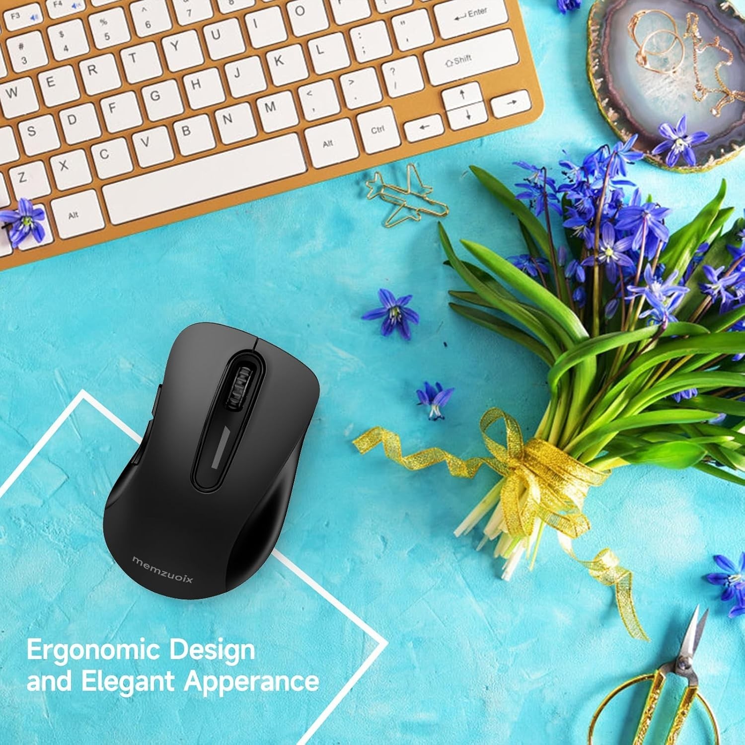 2.4G Wireless Mouse, 1400 DPI Computer Mice with USB Receiver, Portable Wirel...