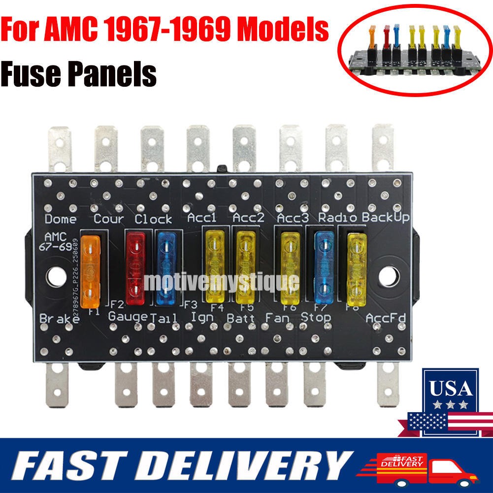 For AMC 1967-69 Direct Bolt in Replacement Fuse Panels Matador Javelin AMX US