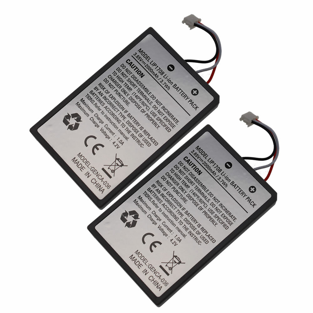 2x Rechargeable Battery 2000mAh with USB Cable for PS5 DualSense Controller