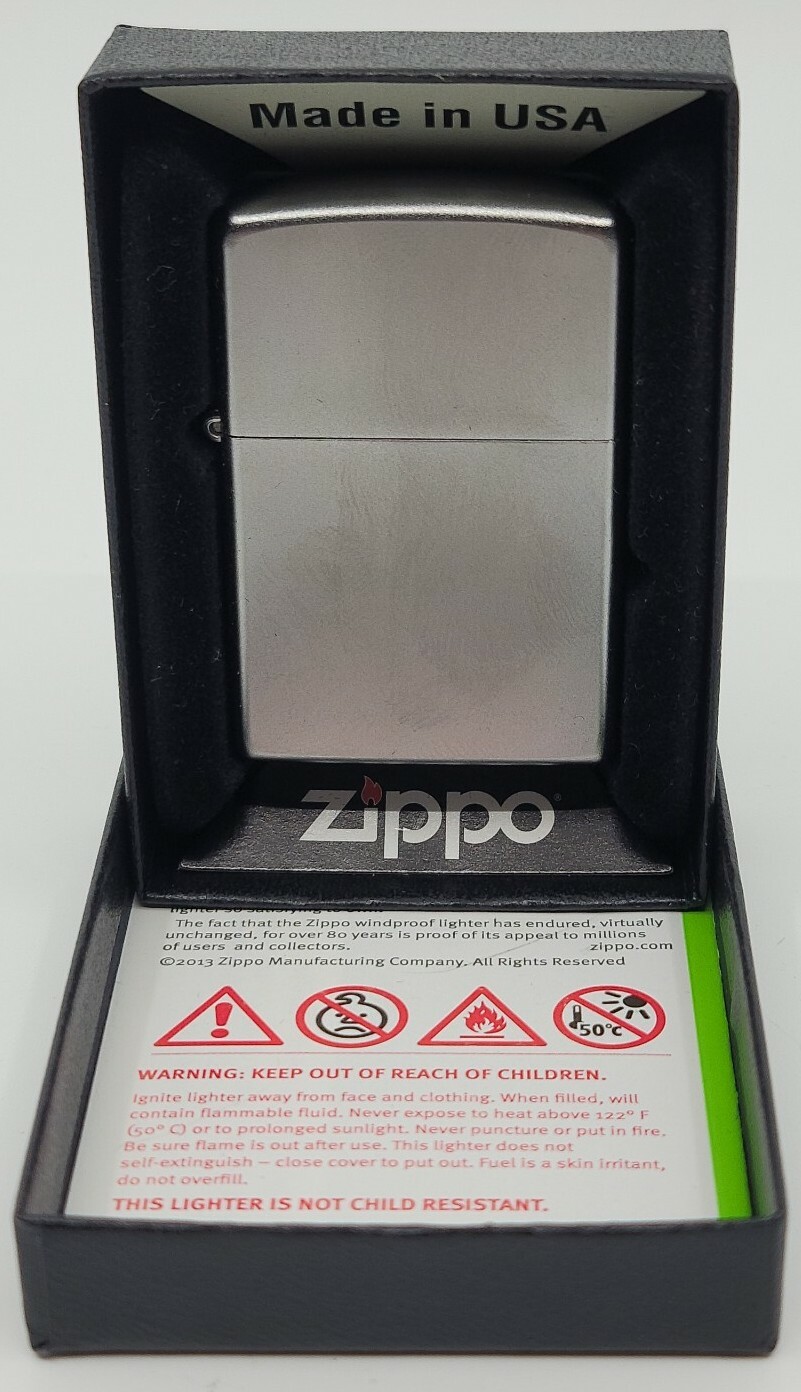 BRAND NEW UNUSED ZIPPO WINDPROOF LIGHTER ORIGINAL BOX E14 CODE BRADFORD PA USA