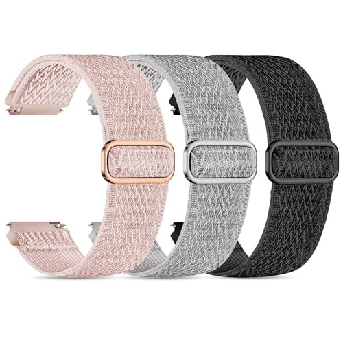 3 Pack ID208 Plus Smart Watch Bands for Wave-Black/Gray/Pink