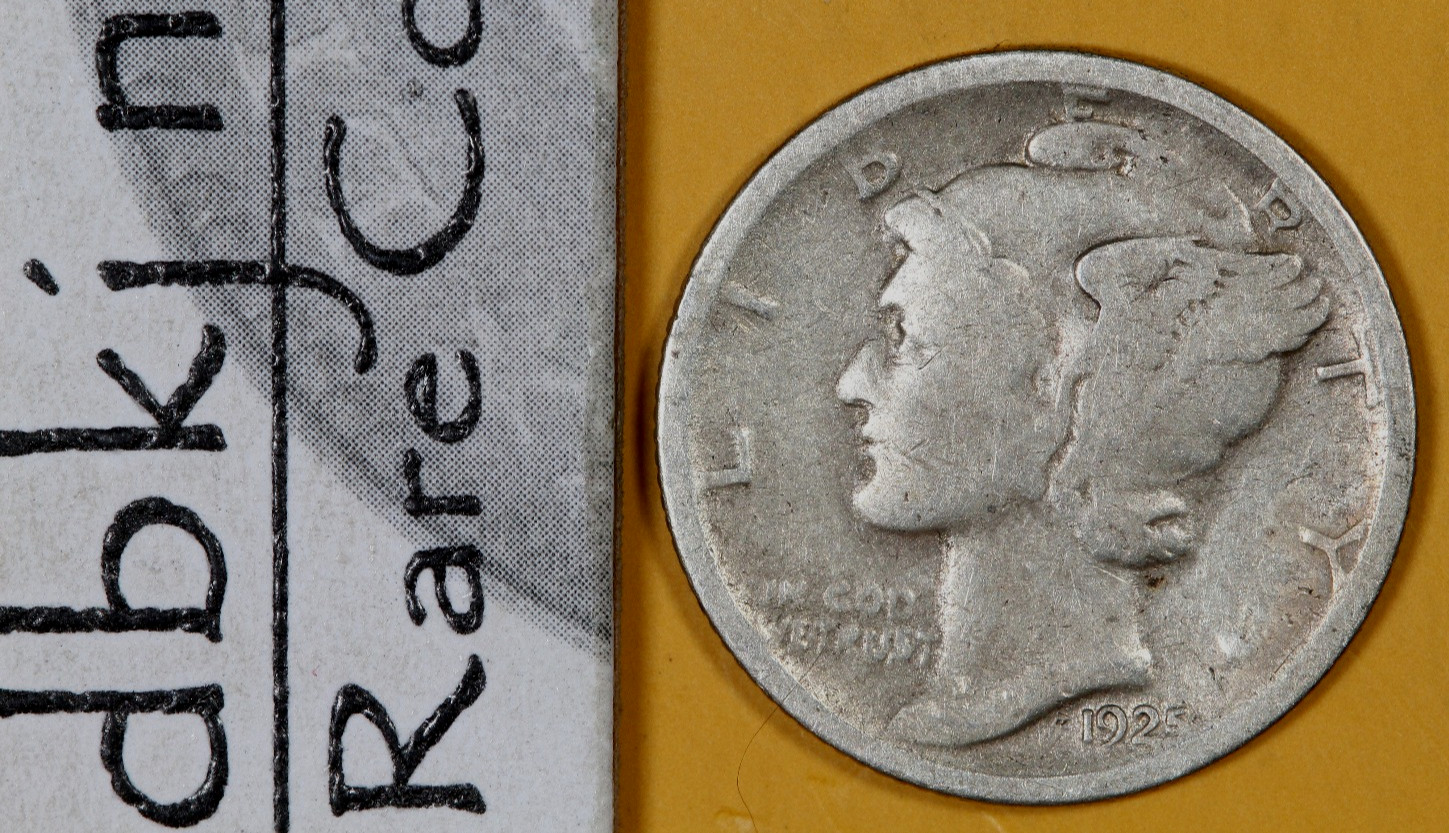 1925 S - Mercury Dime 10¢ - F - Fine  dbkjC