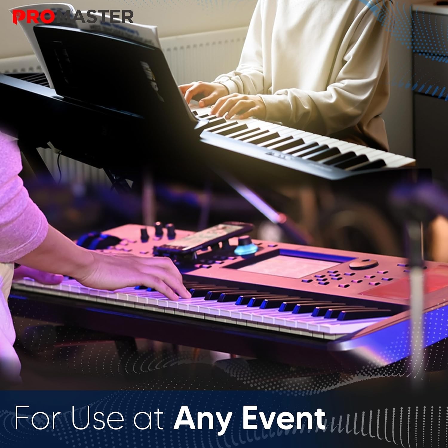 Pro Master Heavy Duty Z Design Keyboard Stand , Adjustable Width & Height (20-34