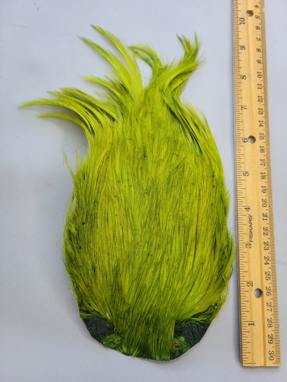 Lot 190,  Top Quality  OLIVE  India Rooster Streamer Neck Cape Feathers