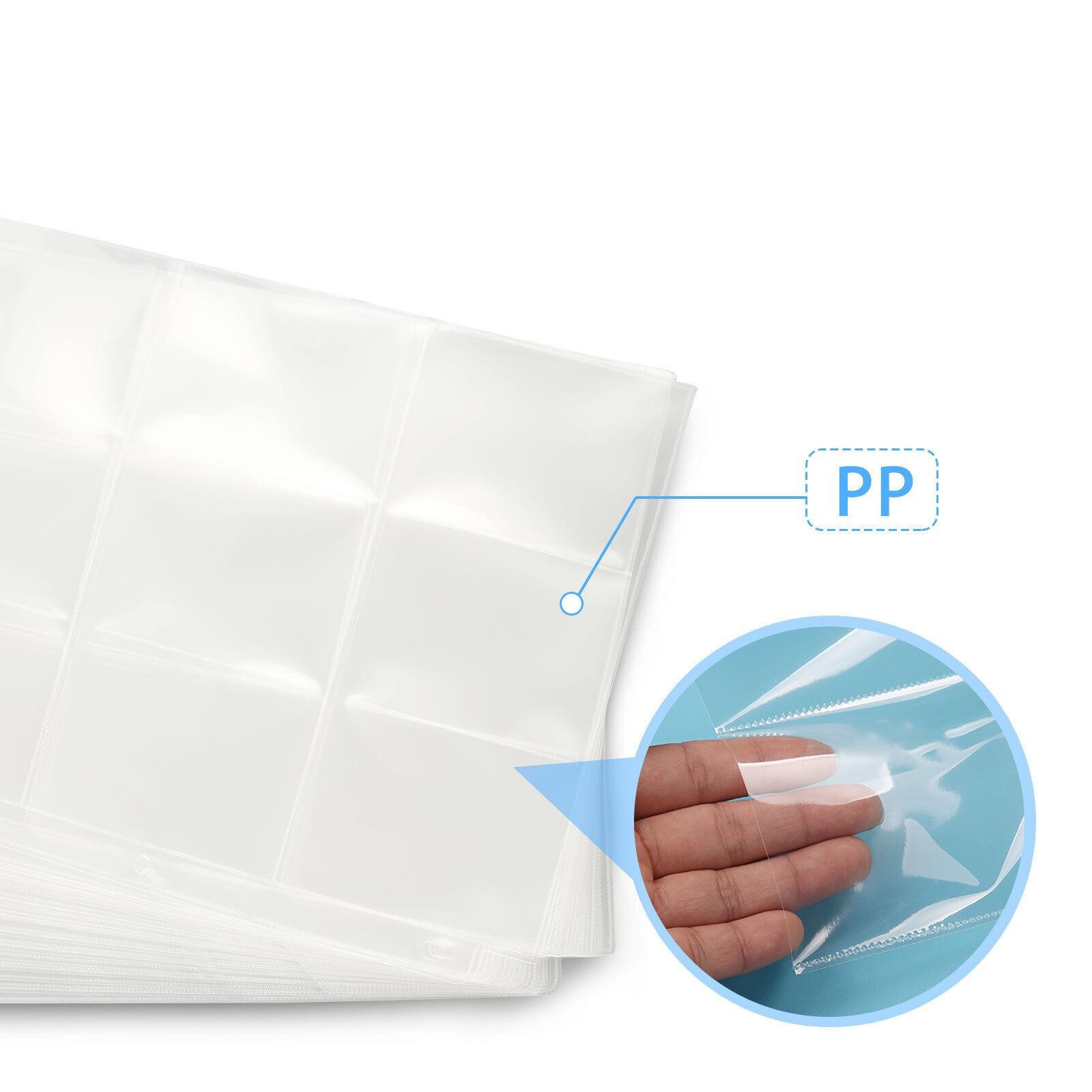 25 Pages Card Sleeves Collector Binder Album Holder Sheets for Pokemon