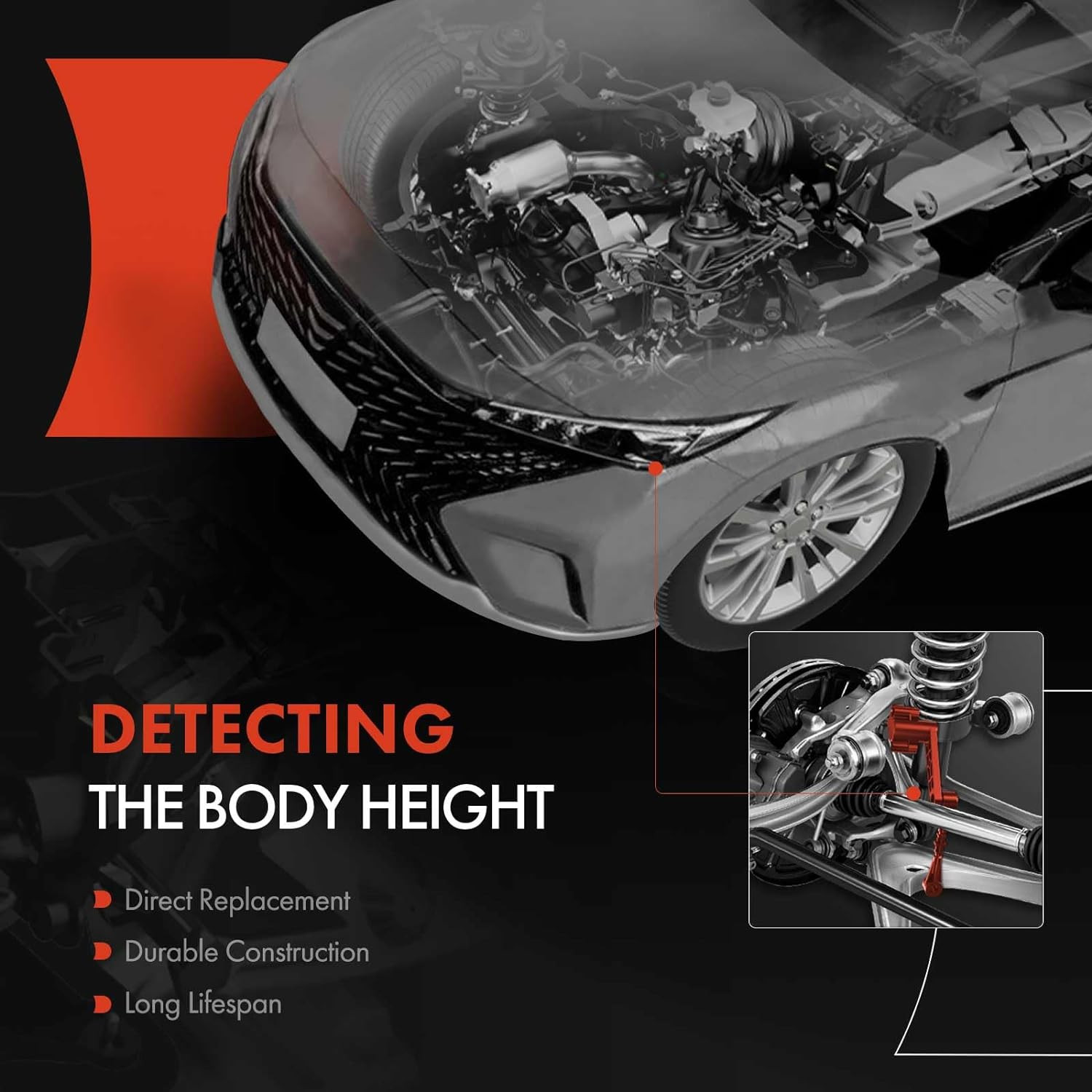 Ride Height Level Sensor Front L/R for Tahoe Yukon Suburban Escalade 2007-2014