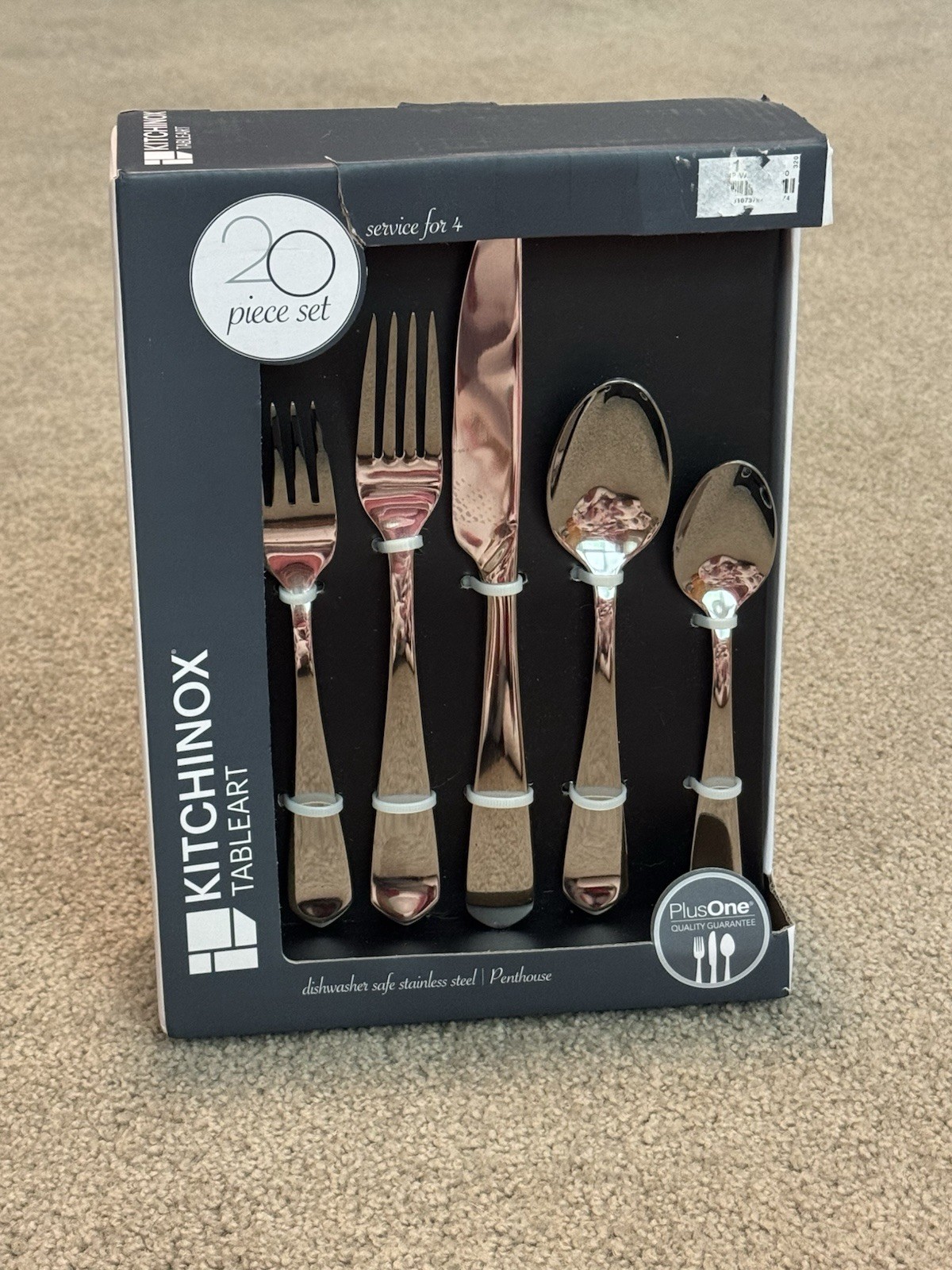 Kitchinox Penthouse 20 Piece Flatware Stainless Steel Service for 4 NIB