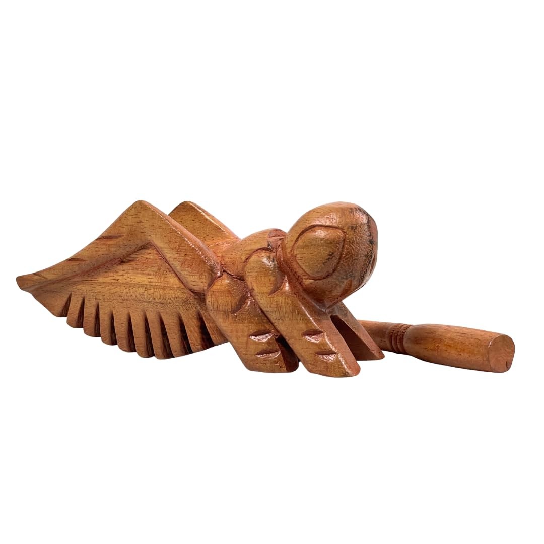 Handmade Wooden Cricket Guiro – Handcrafted Percussion Musical Instrument & B...