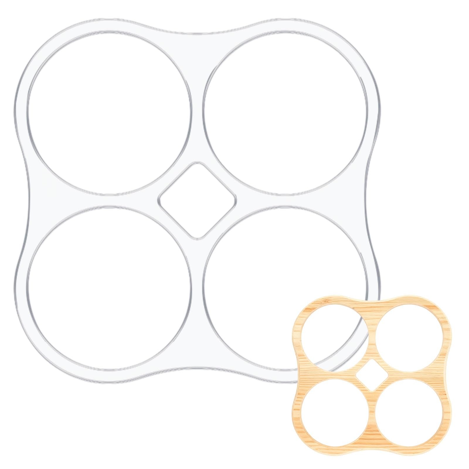 5 in 1 Circle Router Template Clear Acrylic Valet Tray Woodworking 9.8x9.8 In