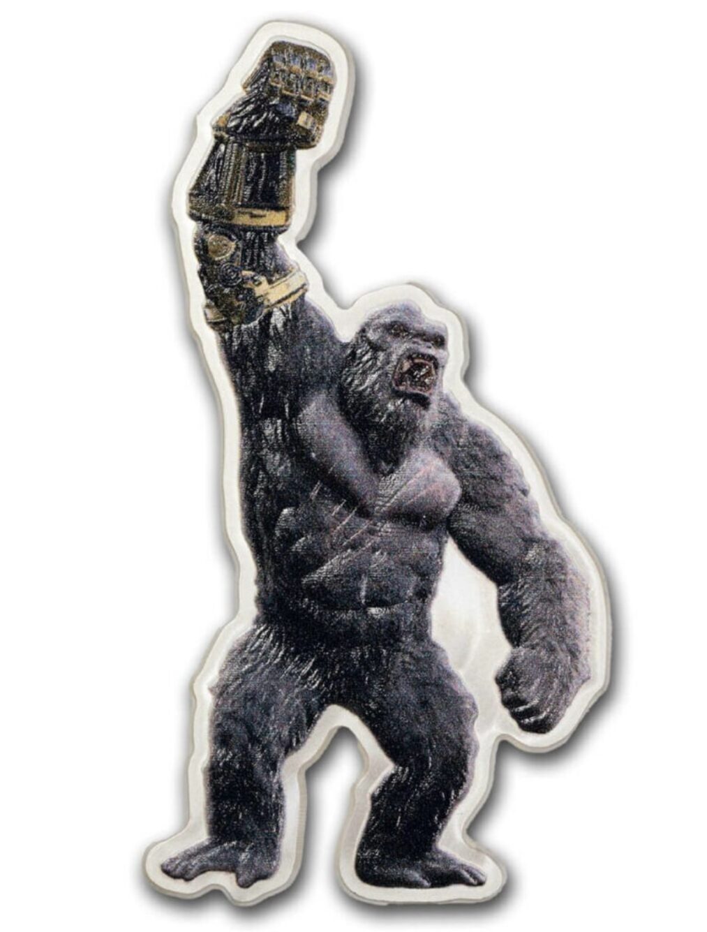 2024 The New Empire Kong 1 oz Silver Shaped Colorized Coin