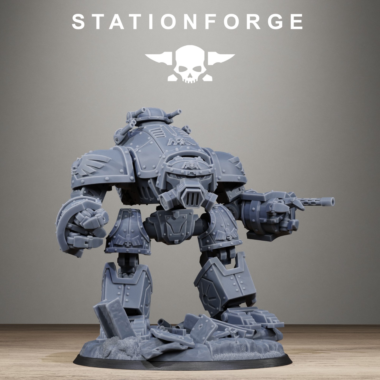 32mm Grimguard MechGuard Station Forge High Quality Miniature (100mm Base)