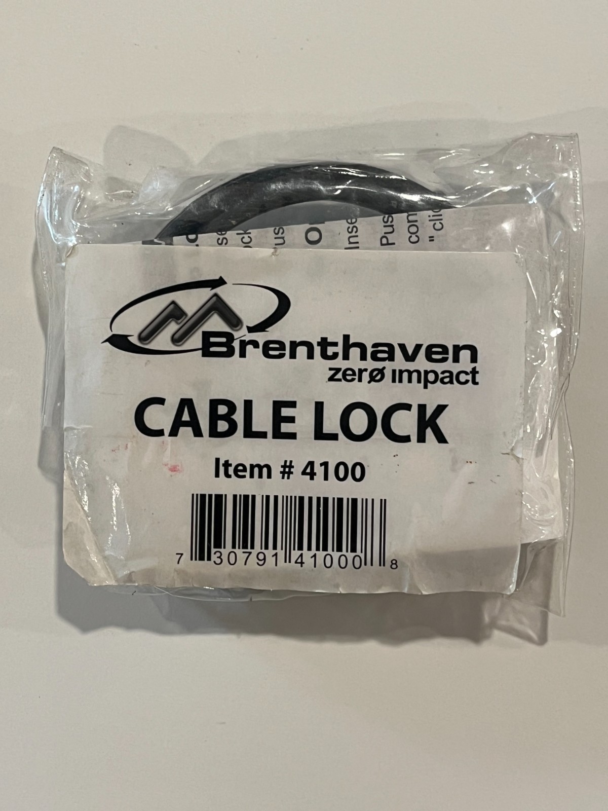 Brenthaven Zero Impact 4100 Keyed Cable Lock for Notebooks and Laptops w/ Keys