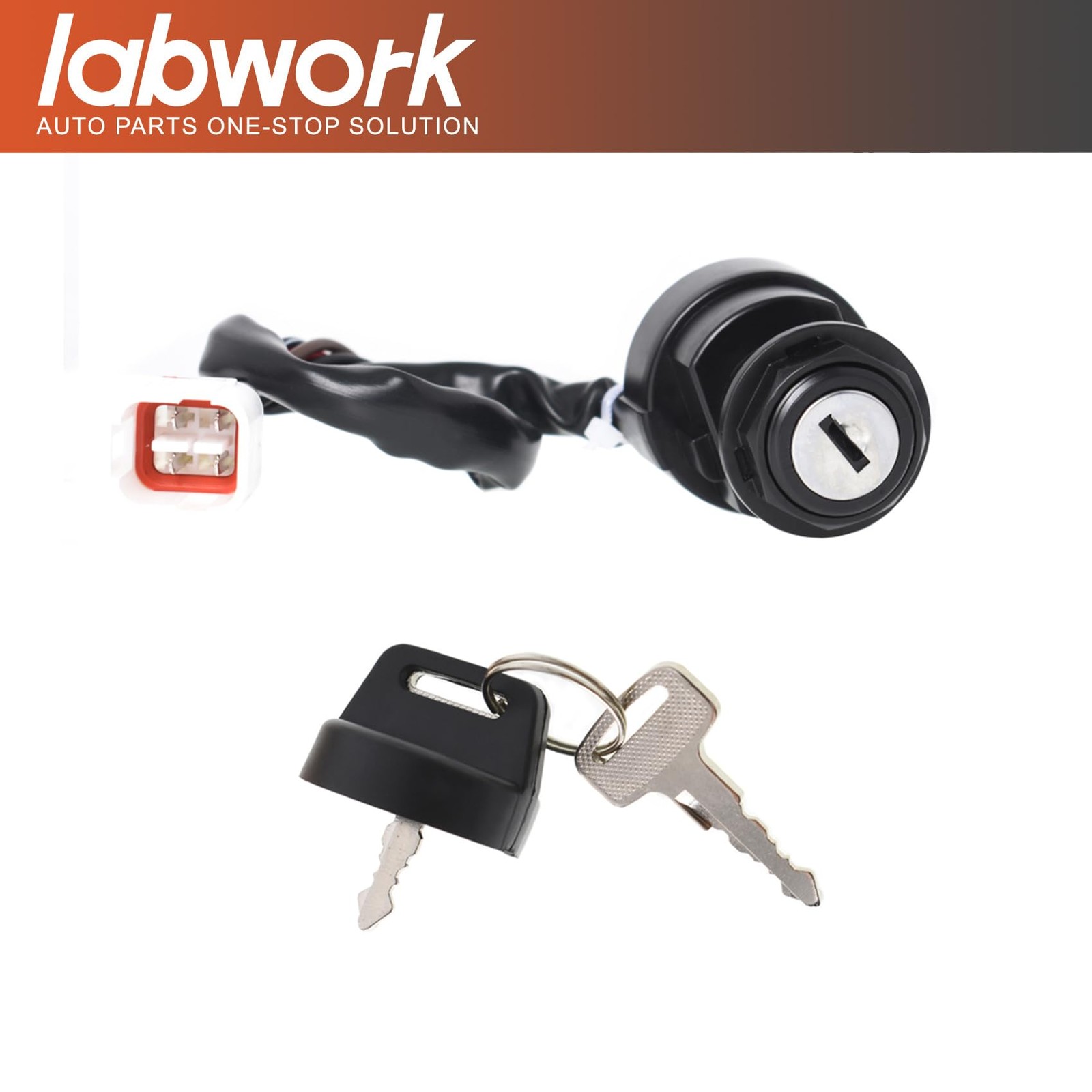 labwork Ignition Key Switch Replacement for Yamaha Warrior 350 YFM350X Black