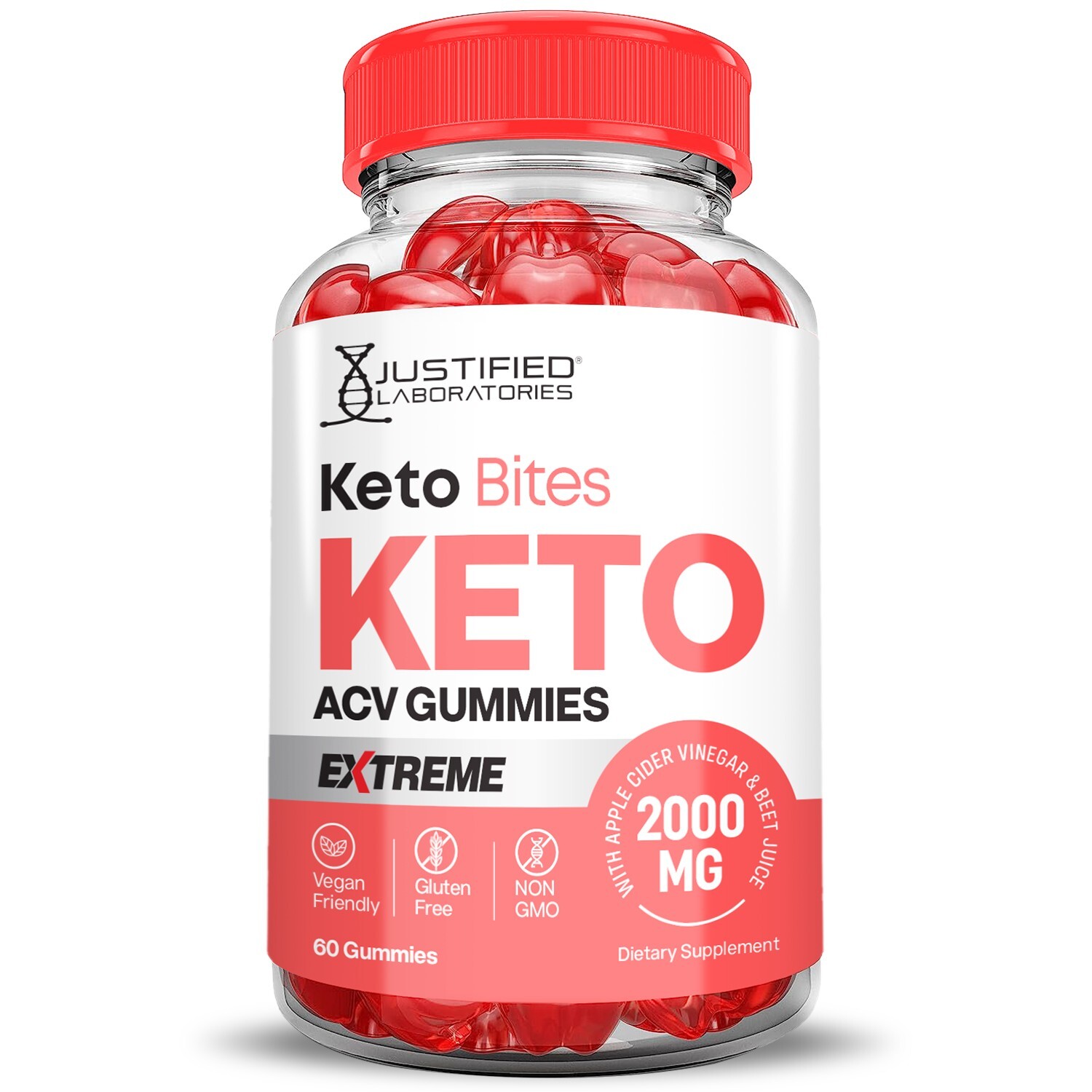 Keto Bites Extreme ACV Gummies 2000MG Apple Cider Vinegar 120 Gummys