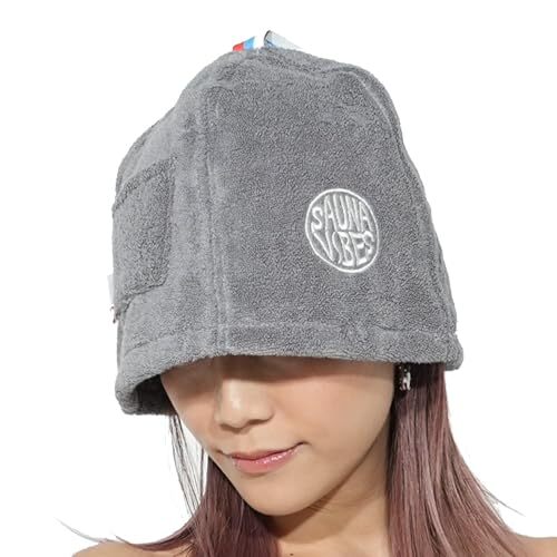 SAUNA VIBES Sauna Hat Imabari Towel Key Pocket 100% organic cotton Imabari Gray