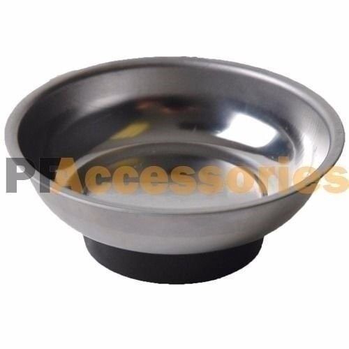 3" inch Stainless Steel Round Mini Magnet Parts Tray Organizer Garage Home Tool
