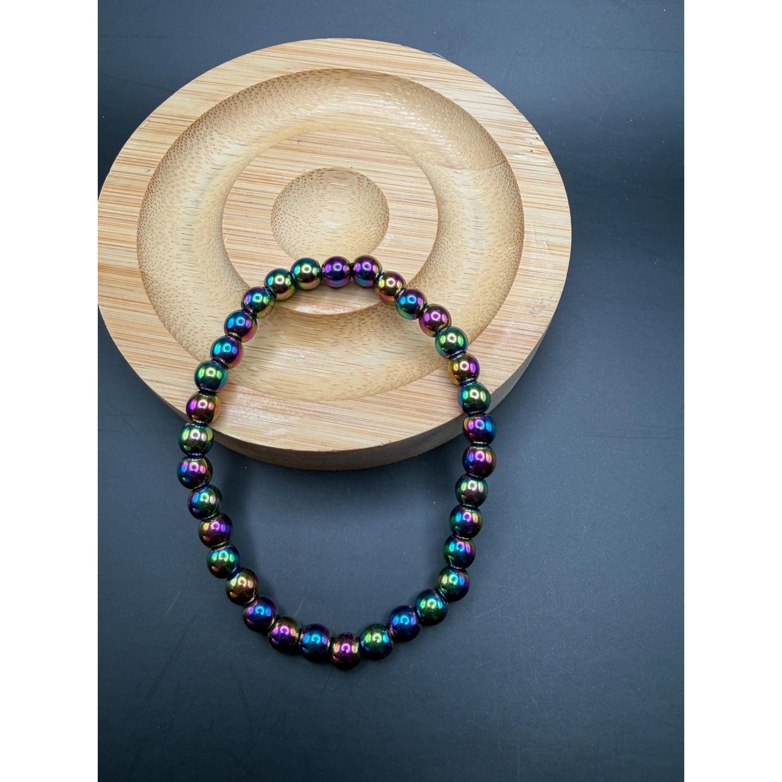 Rainbow Hematite 6mm Bracelet