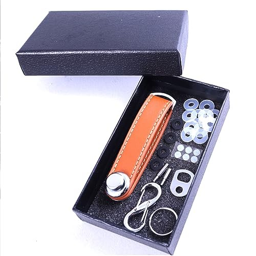 Compact Key Holder - Stylish & Practical Pocket Key Organizer With Secure Brown