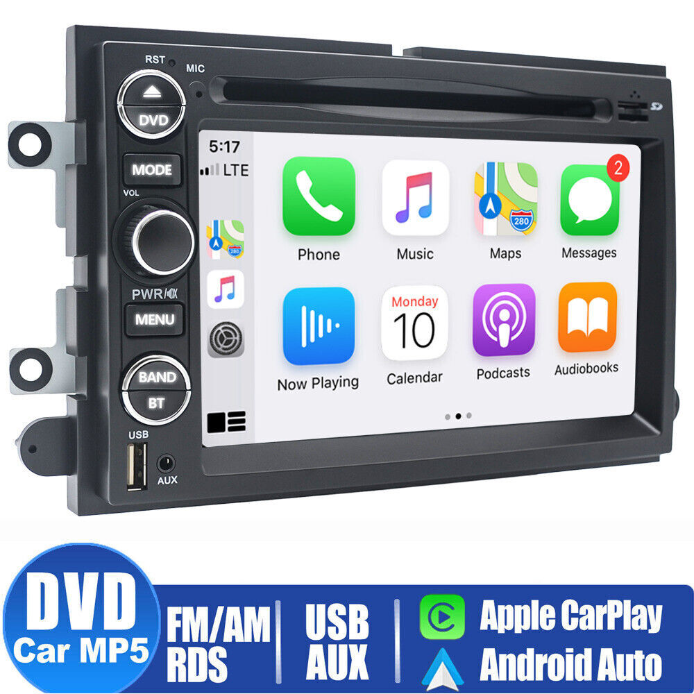For 2004-2008 Ford F150/250 Car DVD CD Player Stereo Radio with Carplay Back Cam
