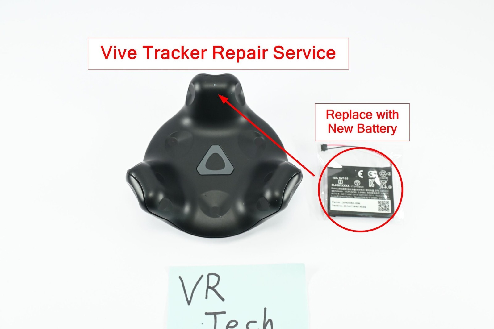 HTC Vive Tracker 1.0 - Internal Battery Replacement - Repair Service