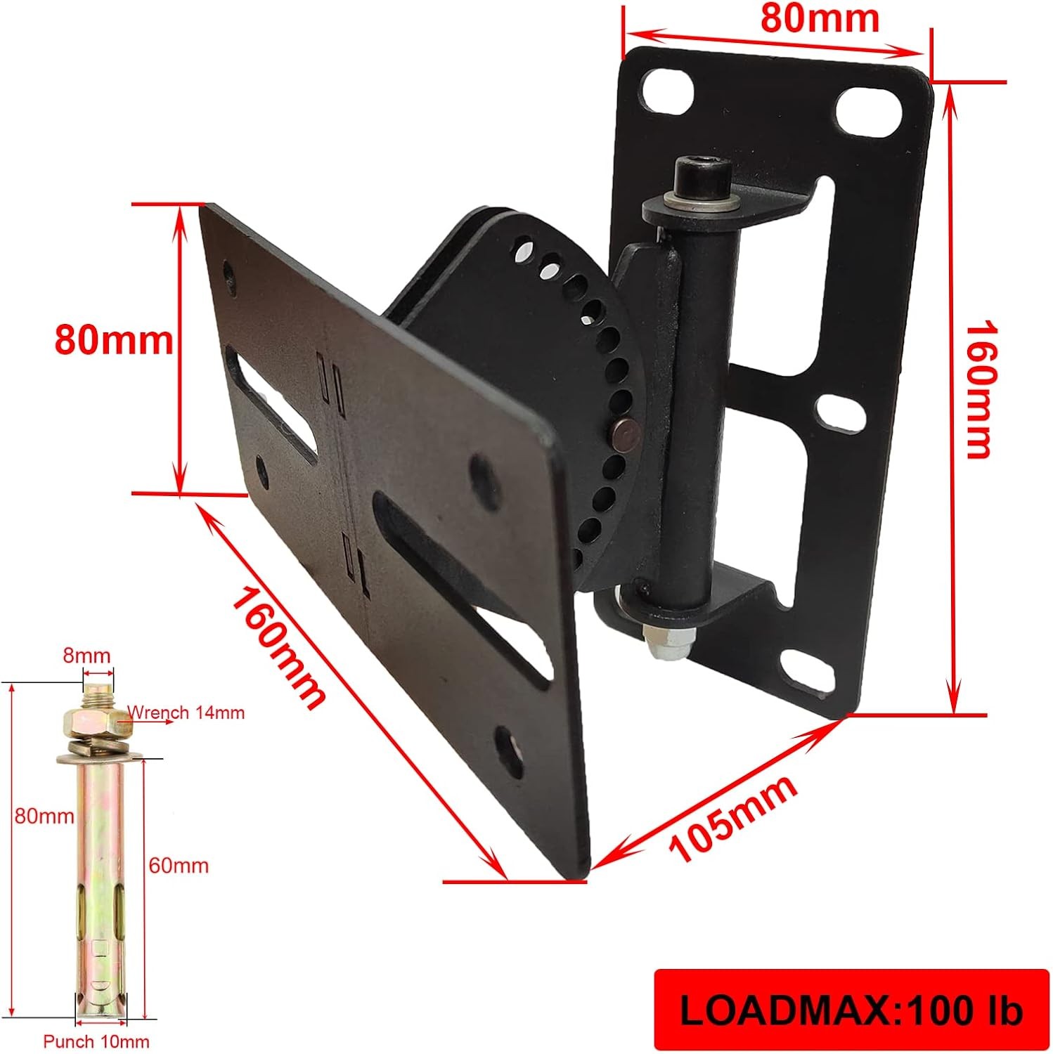 Heavy Duty Speaker Wall Mount, Mount Wall，Speaker Black