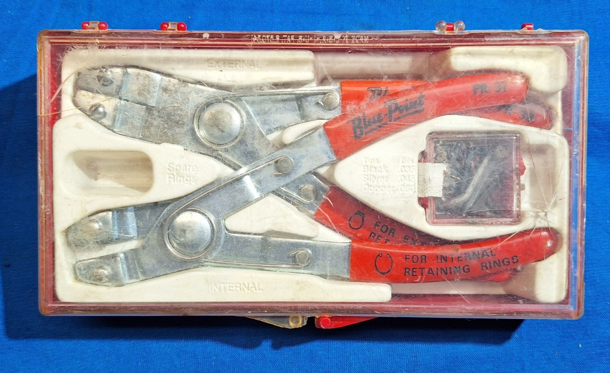 Blue Point PR-36 snap ring plier kit Internal & External with assortment of tips