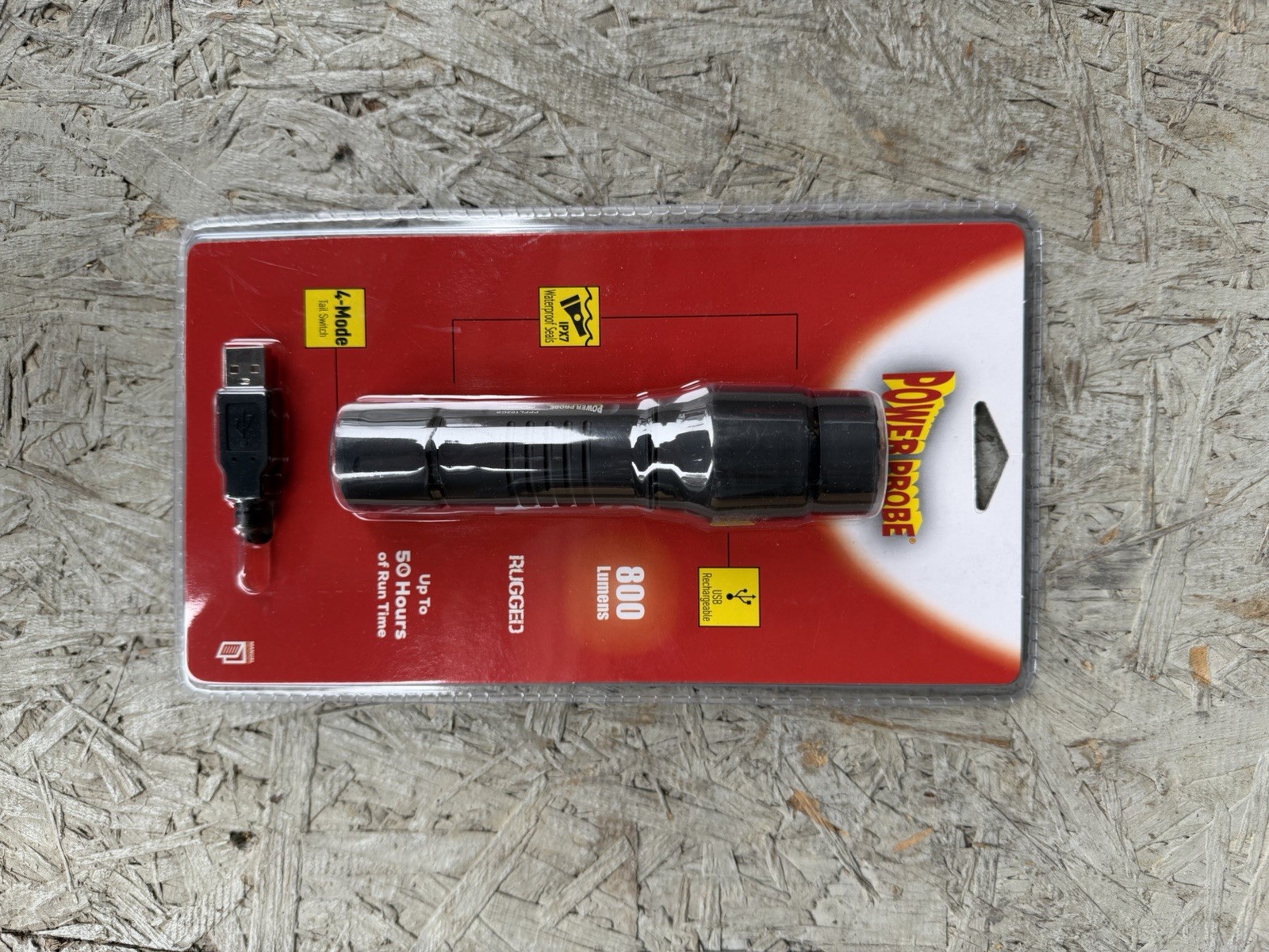 Power Probe Black Flashlight PPFL103CS *NEW* FREE SHIPPING