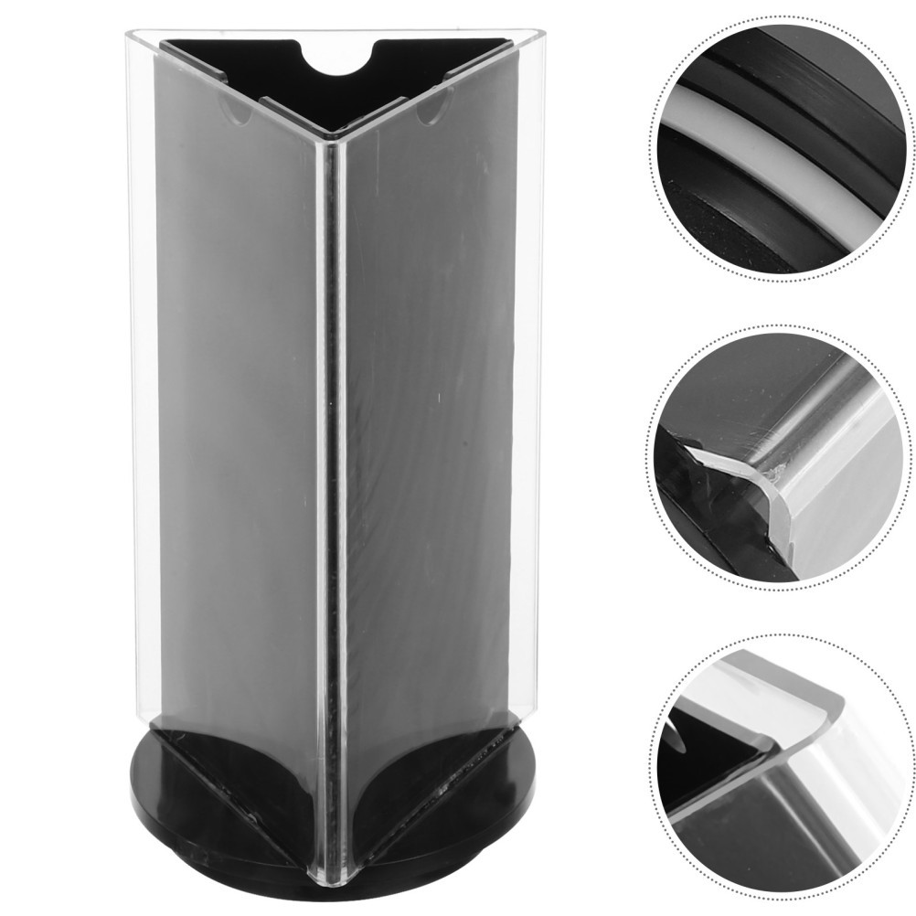2pcs 3 Sided Rotating Sign Holder - Acrylic Menu Display Stand with Revolving