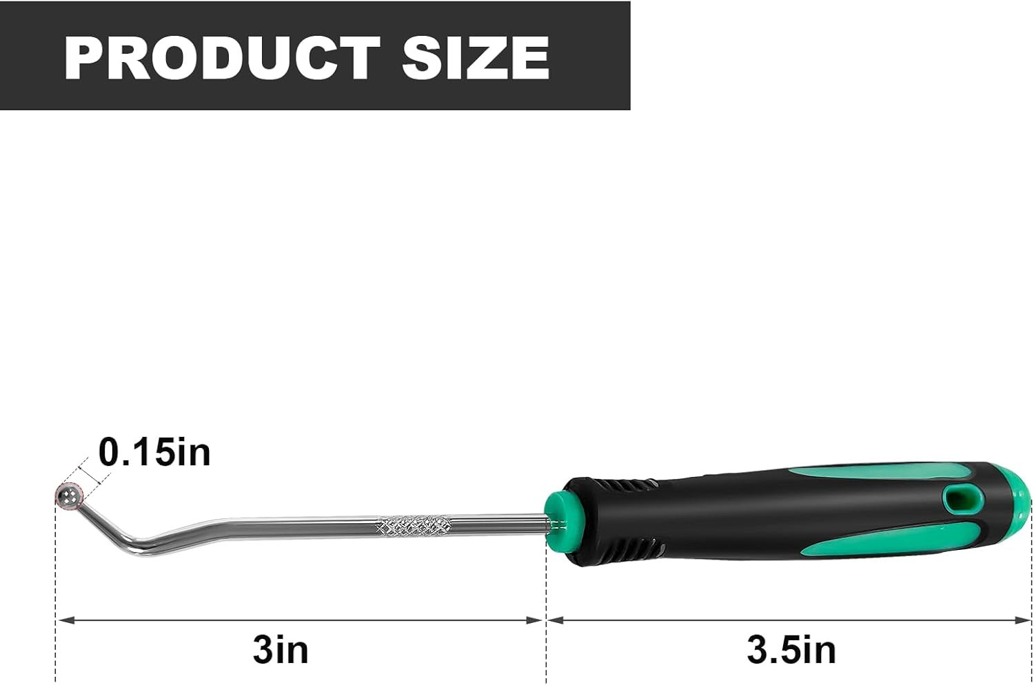 Ball End Hook Tool for Weatherstrip Install and Windshield Back Glass Window