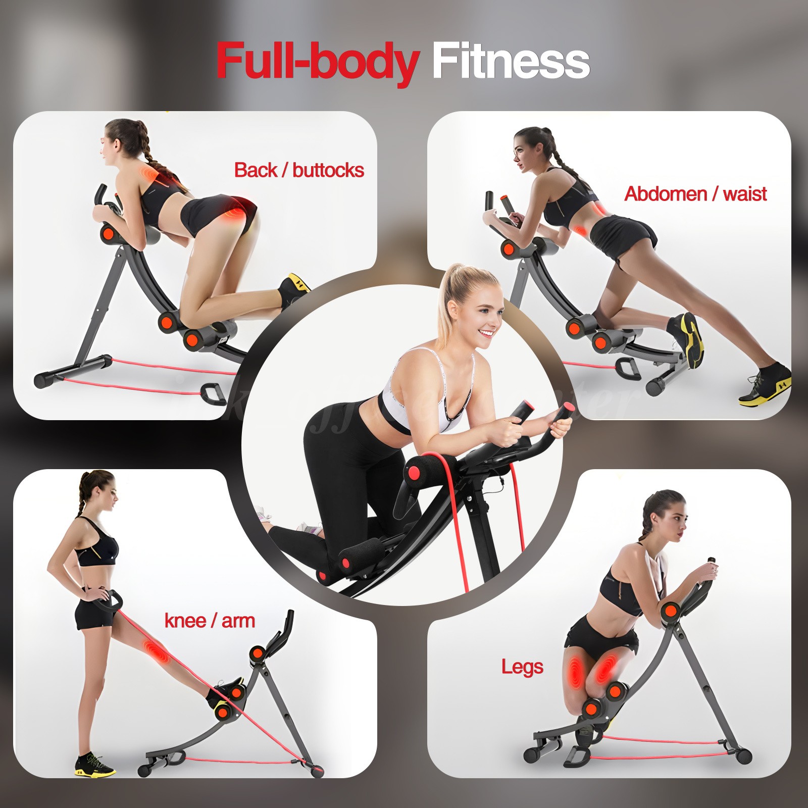Adjustable Height Single Track Abdominal Trainer Foldable 440lbs Capacity