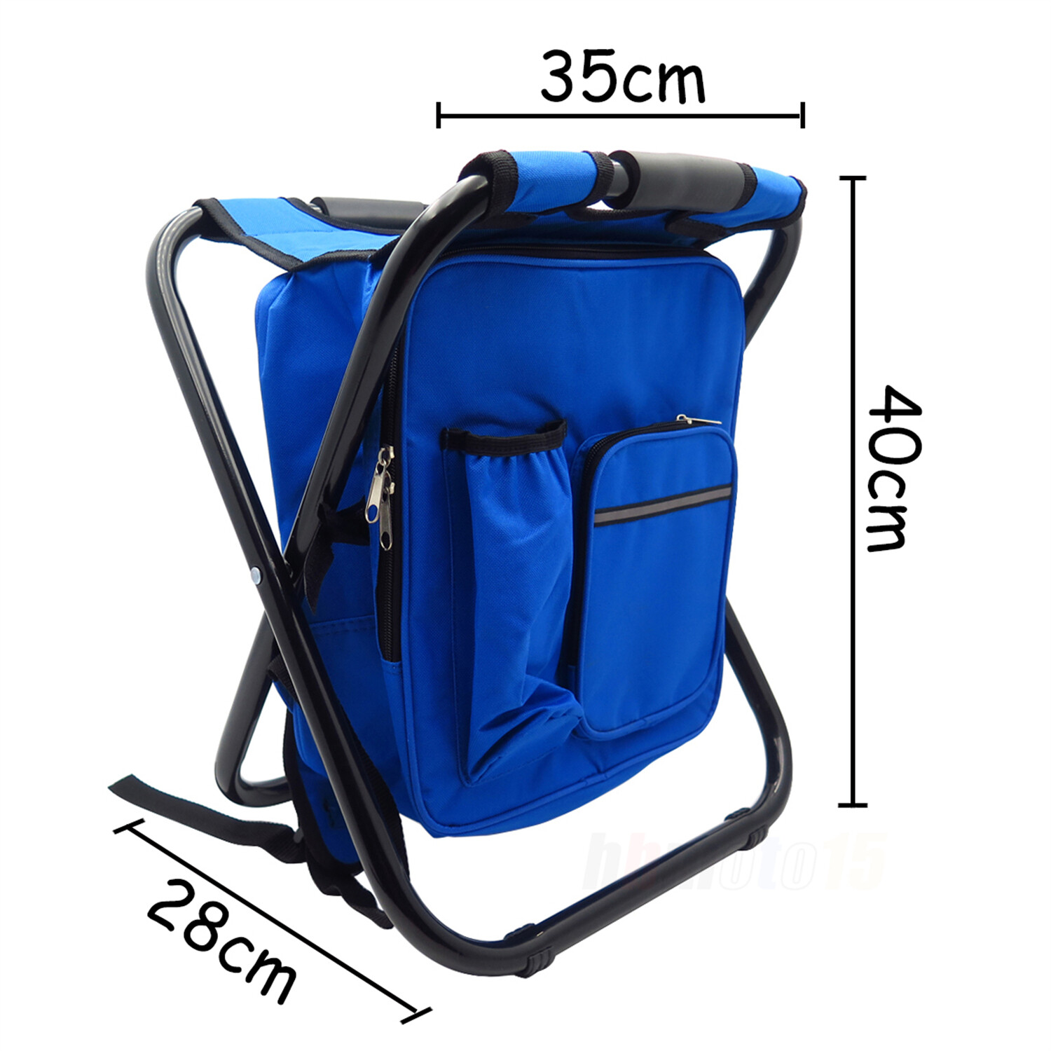 Blue Campstool & Backpack Multifunctional Travel Bag For Traveling Fishing